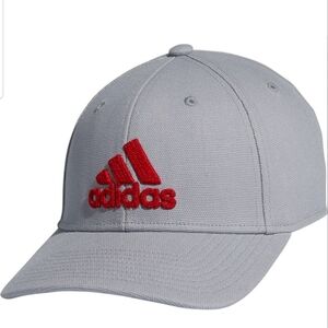 Adidas Gray Cap with Red Logo